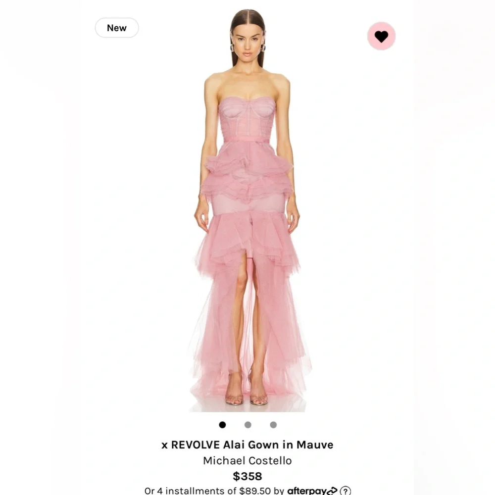 revolve pink tulle dress Michael Costello | Dresses | New Revolve X Michael Costello Tulle Alai Gown  In Pink Mauve